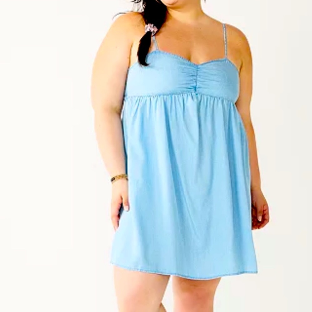 Juniors' SO® Cinched Front Babydoll Mini Dress size 2X NWT